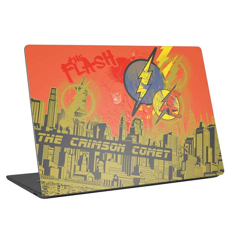 DC Comics The Flash City Collage Art Universal Laptop 16in (13 x 9.4in) Skin
